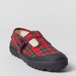 new women's sizes 5 6.5 7.5 VANS style 93 Mary Janes red plaid
